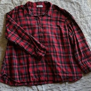 Coldwater Creek Plaid Flannel Button Up Shirt